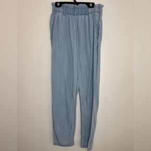 Womance Tencel Light Blue Paperbag Waist Pants size XS